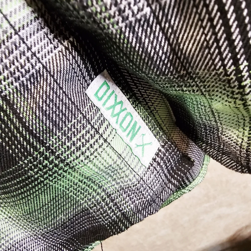 Dixxon Gravity Energy Flannel Shirt Green & Black
